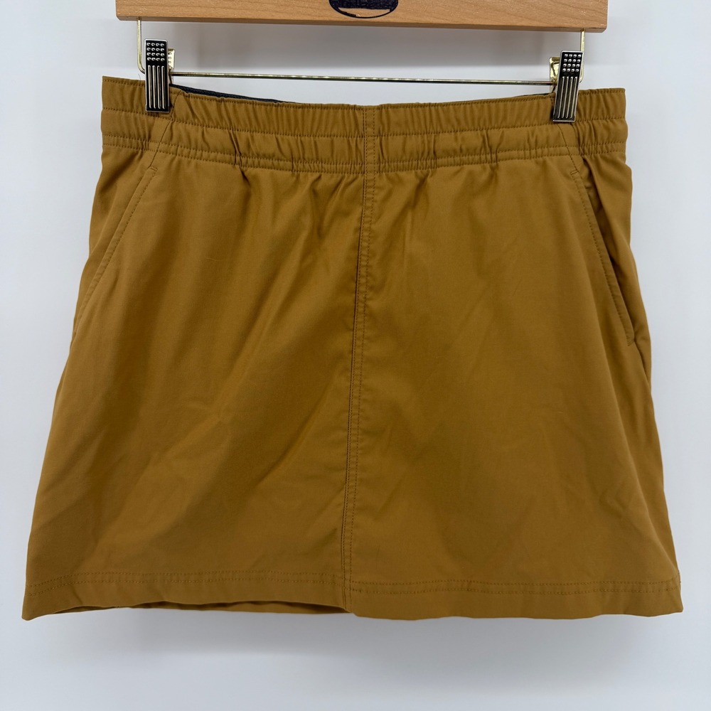 Prana Halle Skort Womens Medium Ochre Brown Hiking Outdoor Active Skirt Pockets